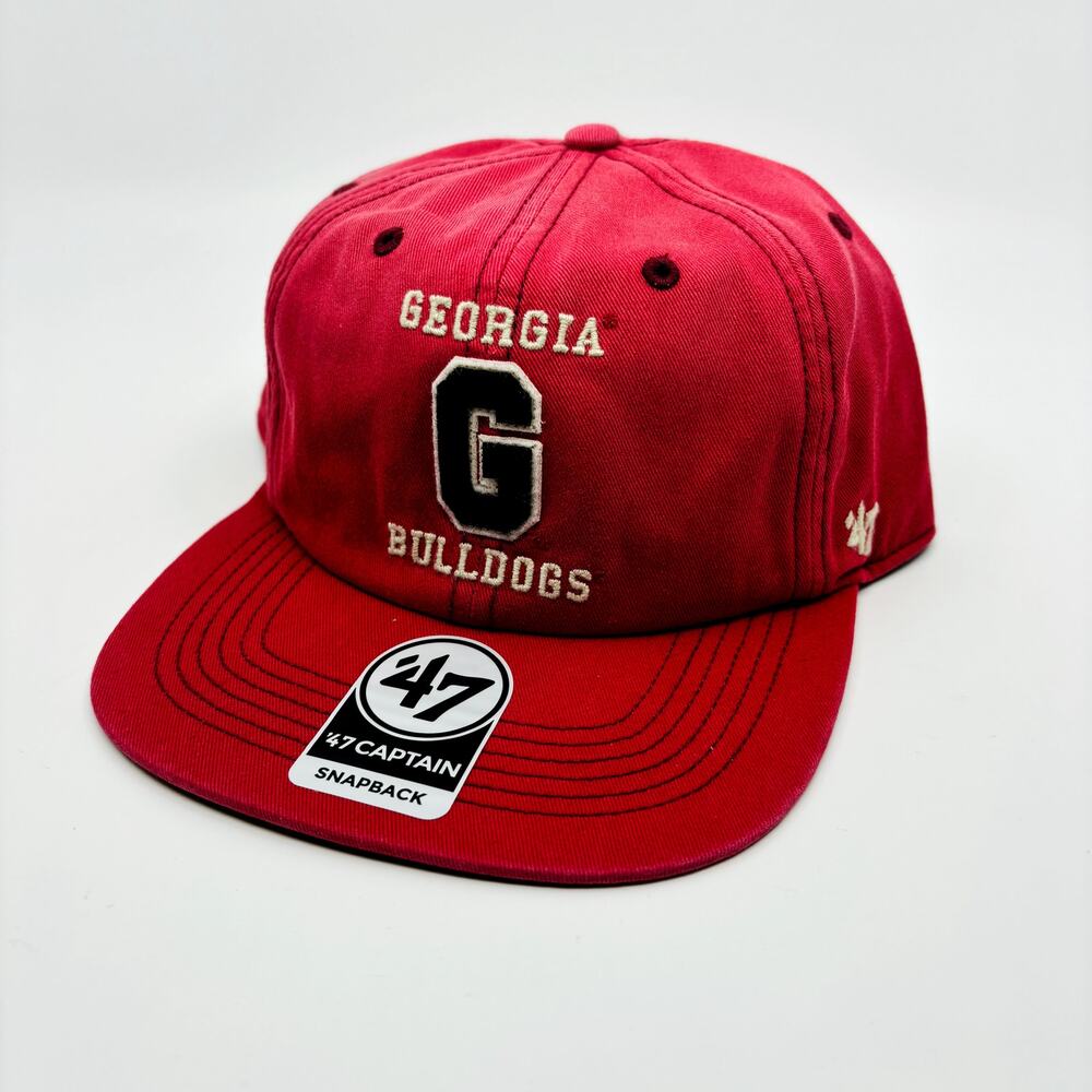 University of Georgia Bulldogs Snapback Hat 47 Brand Captain Red NWT